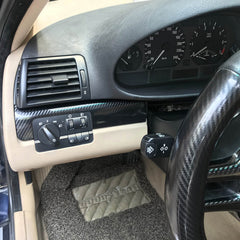Interior Center Console Carbon Fiber Molding Sticker Decals For BMW E46