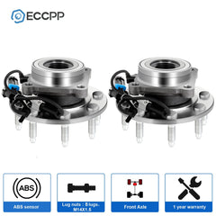 2 Front Wheel Hub Bearings Assembly For 2001-2006 Chevrolet Silverado 2500HD 4WD 6B93BC-57