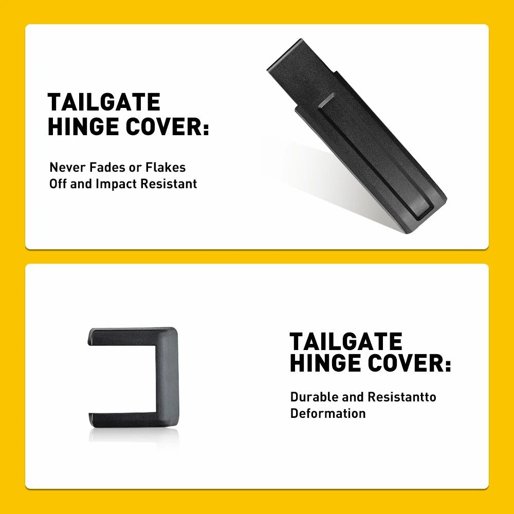 Fits For 2007-2018 Jeep Wrangler JK Set of 2 Tailgate Hinge Covers Trim Black 6B93BC-57