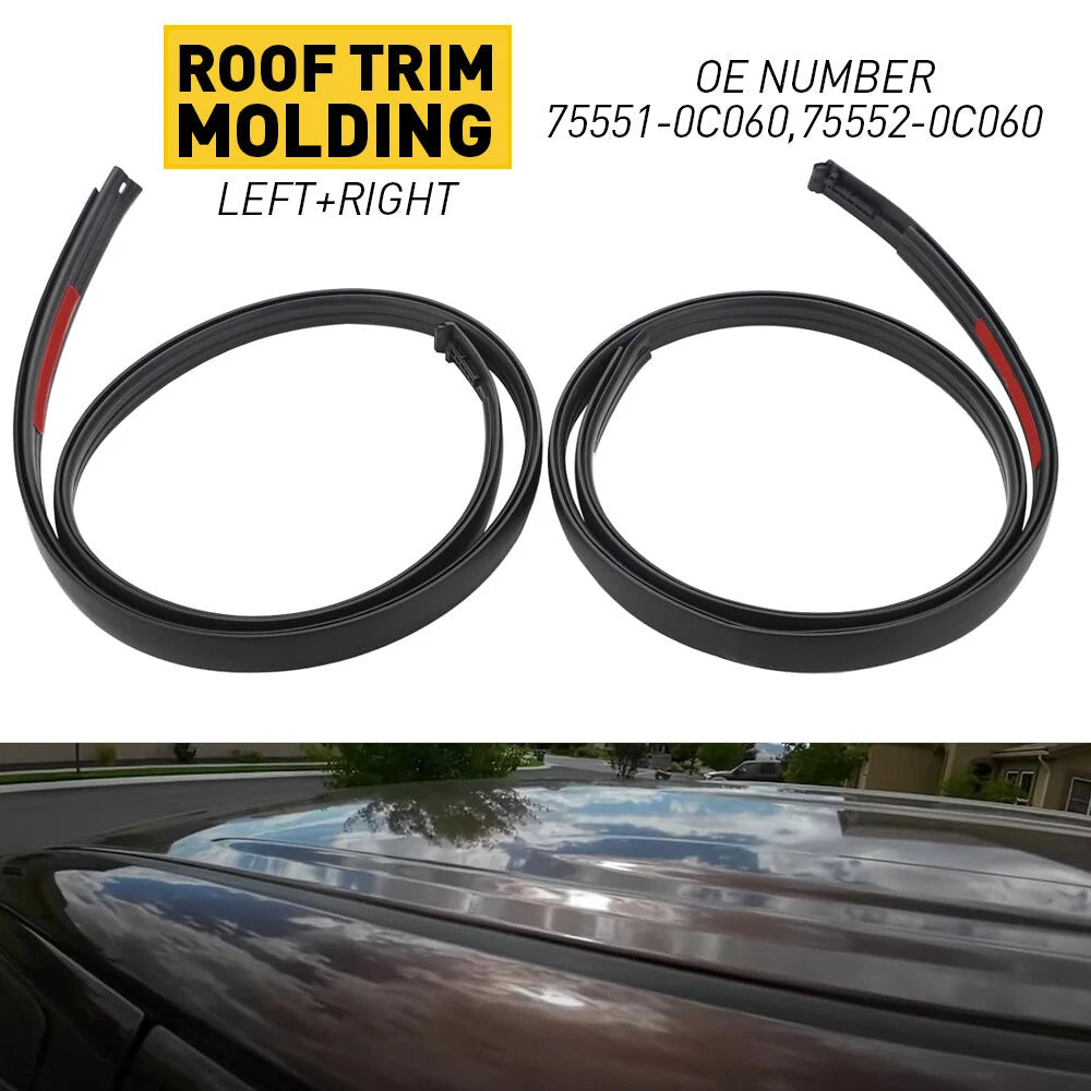 Roof Drip Molding For 2007-2021 Toyota Tundra Crew Max Left Right Side 2pcs EA 6B93BC-57