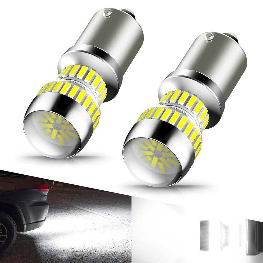 SUPER BRIGHT LED Tail Brake Stop Reverse Parking Signal Turn Light Bulbs White 6B93BC-57