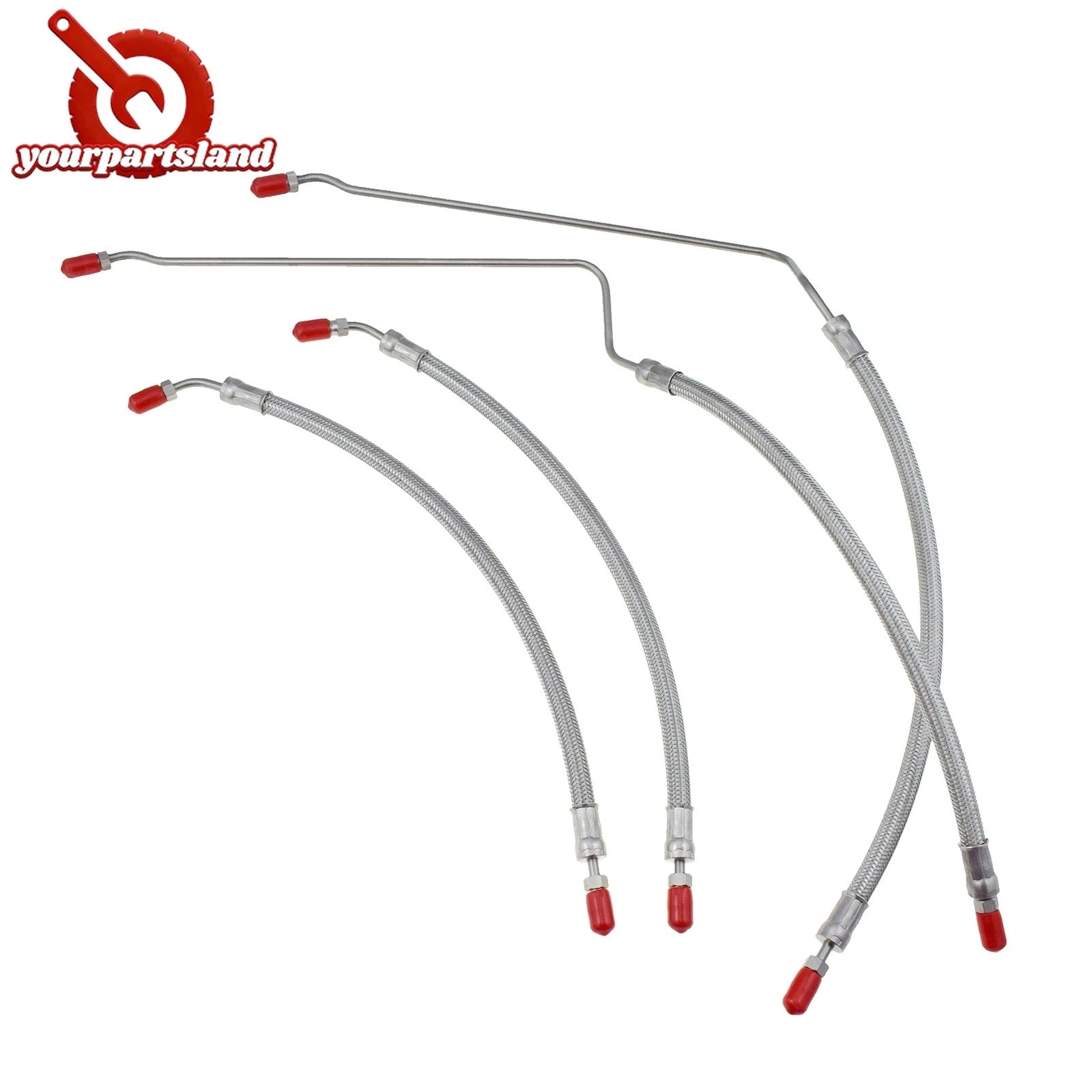 For Mercruiser Bravo Trim Cylinder Full Hose Kit 4PCS 32-99904Q 32-864589 864588 6B93BC-57