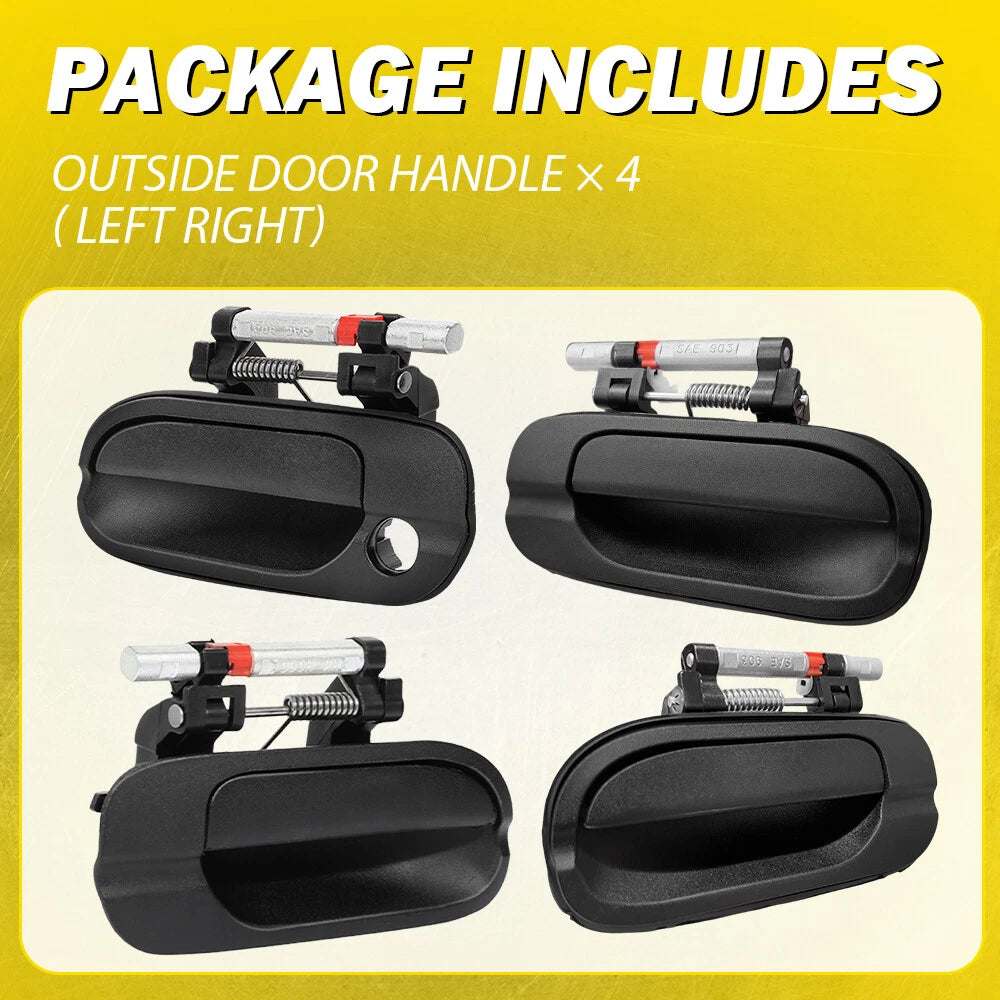 4pcs Exterior Door Handles Set Fits for 2000-2006 Nissan Sentra Front & Rear EOA 6B93BC-57