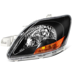 Pair Kit Halogen Headlights Assembly For 2007-2011 Toyota Yaris 1.5L Black Amber 6B93BC-57