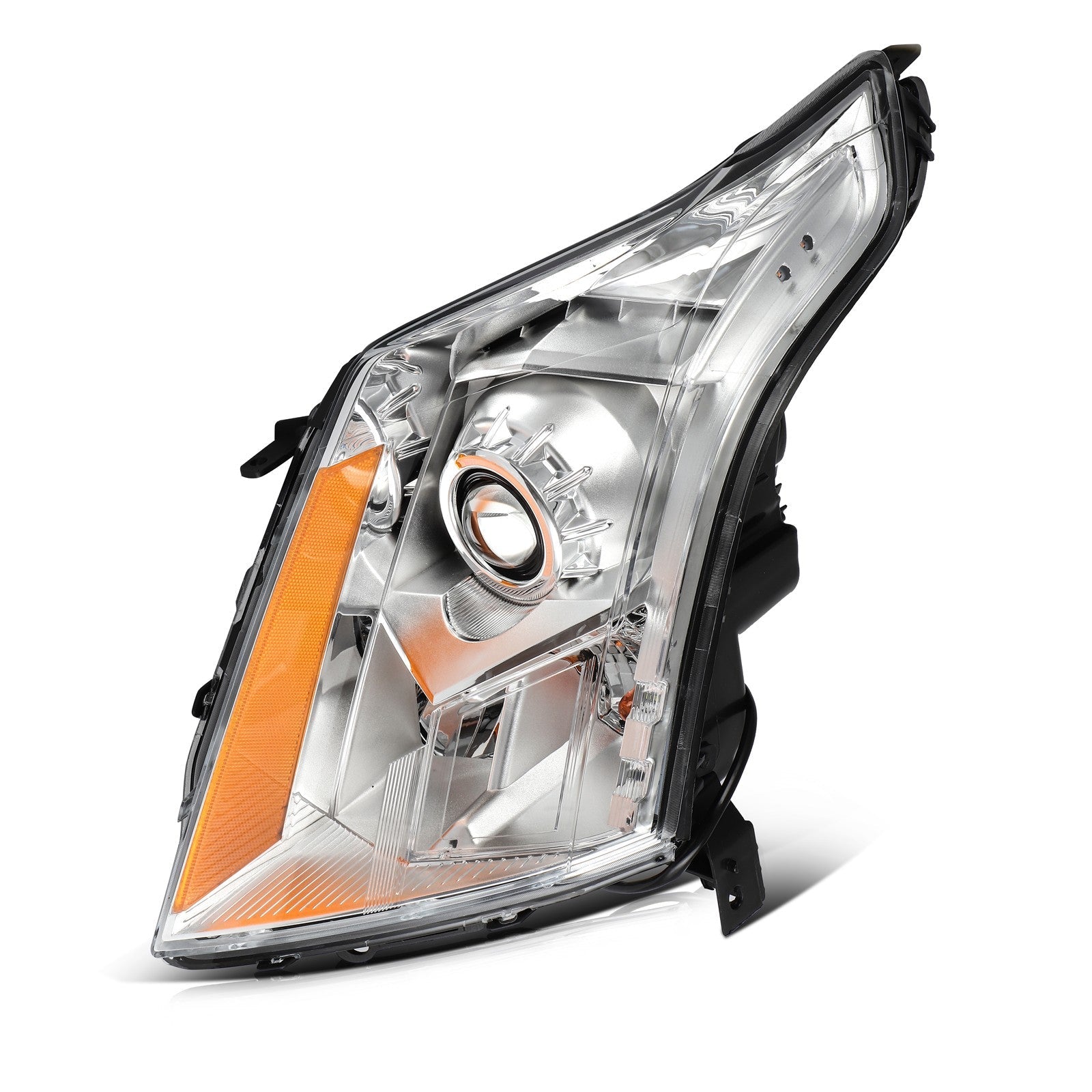 ECCPP Headlights Assembly For Cadillac SRX 2010-2016 Pair Kit Chrome Amber 6B93BC-57