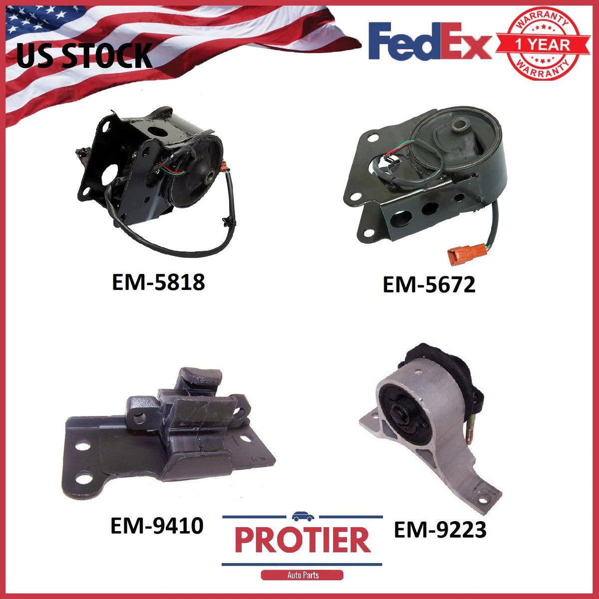 Engine Motor & Trans Mount Set for 2004-2006 Maxima 3.5L Auto with Sensor 6B93BC-57