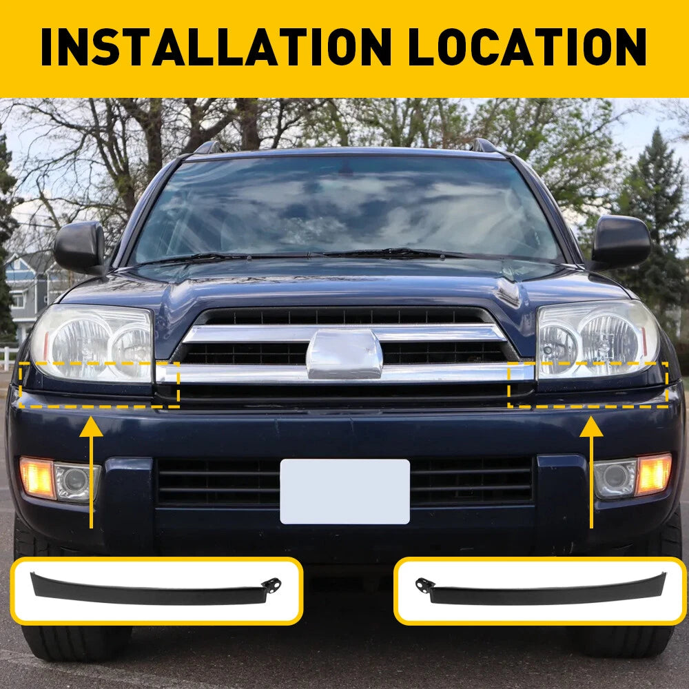 FRONT BUMPER GRILLE HEADLIGHT FILLER TRIM PANELS SET FOR 03-05 TOYOTA 4RUNNER EA 6B93BC-57