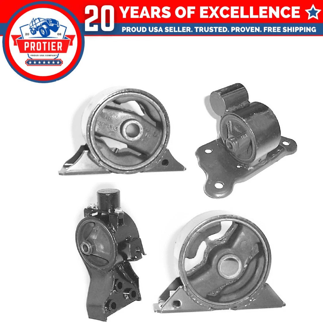 Motor & Trans Mount 4PCS Set Fit 1997-1998 Mitsubishi Mirage 1.5L for Auto 6B93BC-57