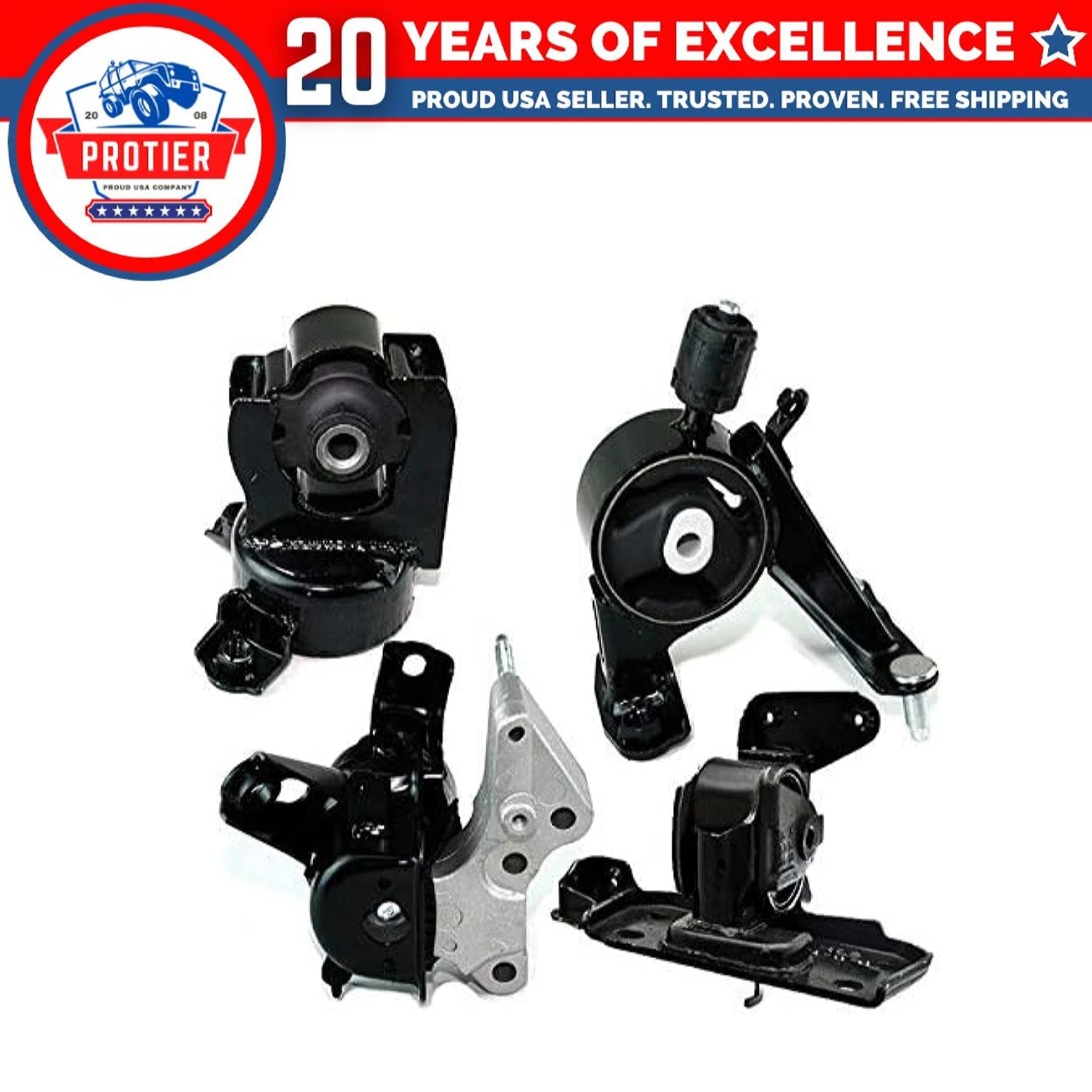 Fits 2006-2012 Toyota RAV4 3.5L 2WD Engine Motor & Trans Mount Set 4pcs : 6B93BC-57