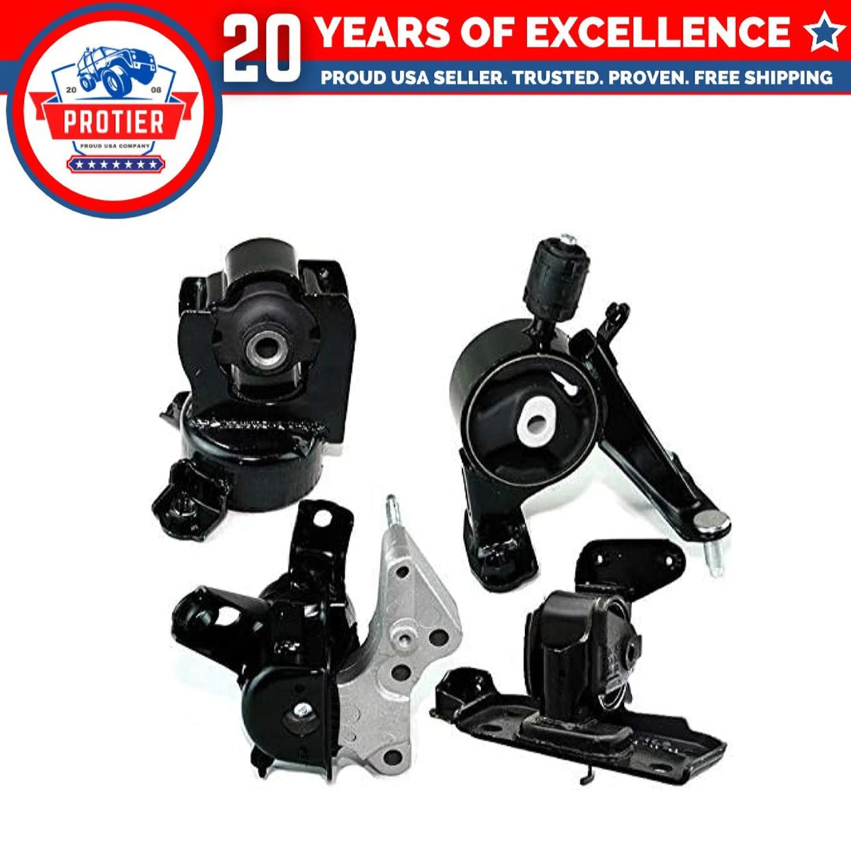 Fits 2006-2012 Toyota RAV4 3.5L 2WD Engine Motor & Trans Mount Set 4pcs : 6B93BC-57