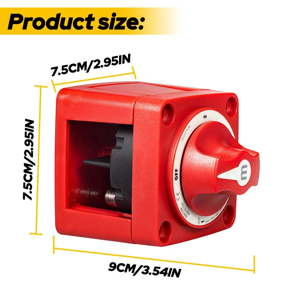 300A Dual Battery Selector 4 Switch Position 1-2-Both-Off for Marine Boat Truck 6B93BC-57