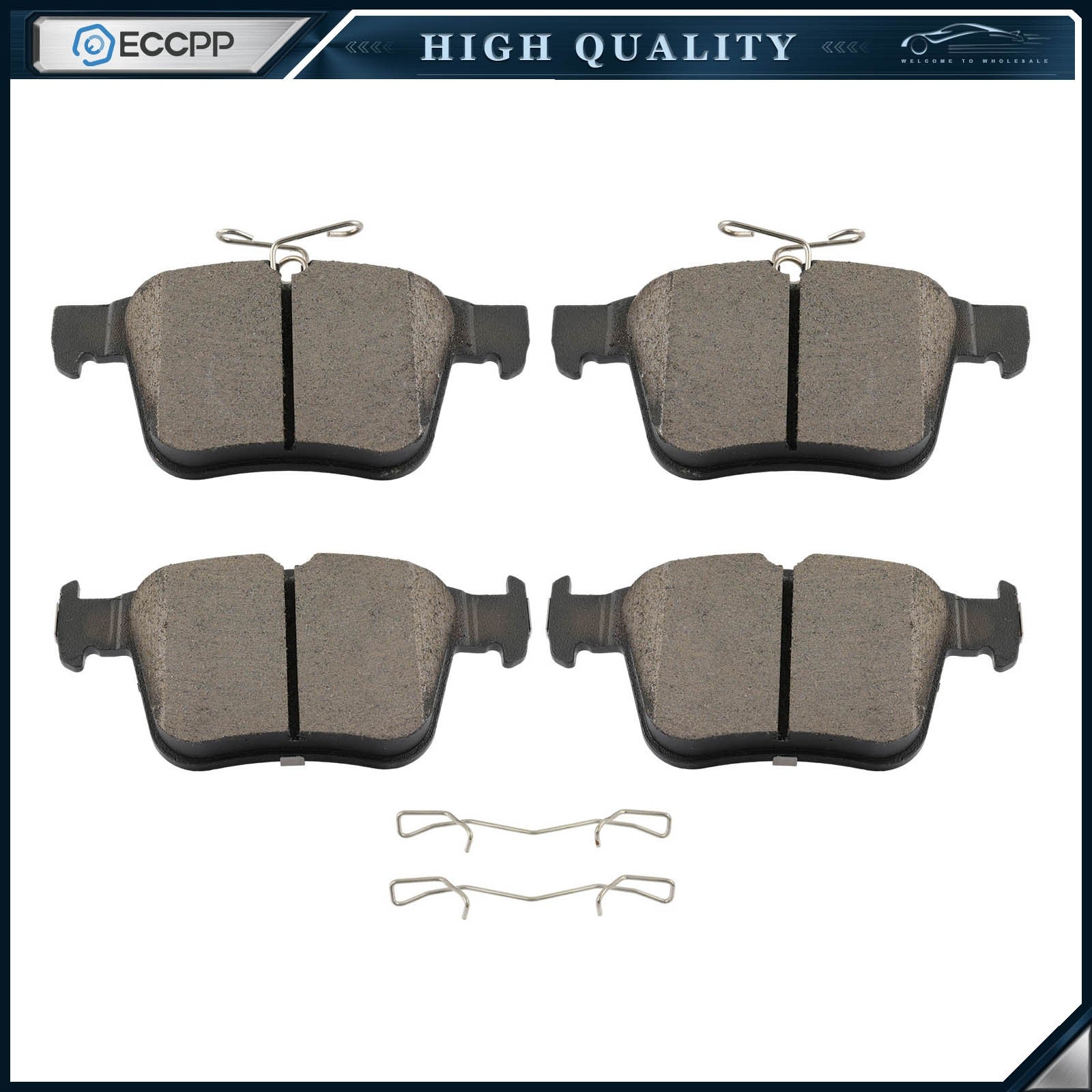 4PCS Front Ceramic Brake Pads Fits 2017-2018 Audi Car S3 Volkswagen  Car Golf R 6B93BC-57