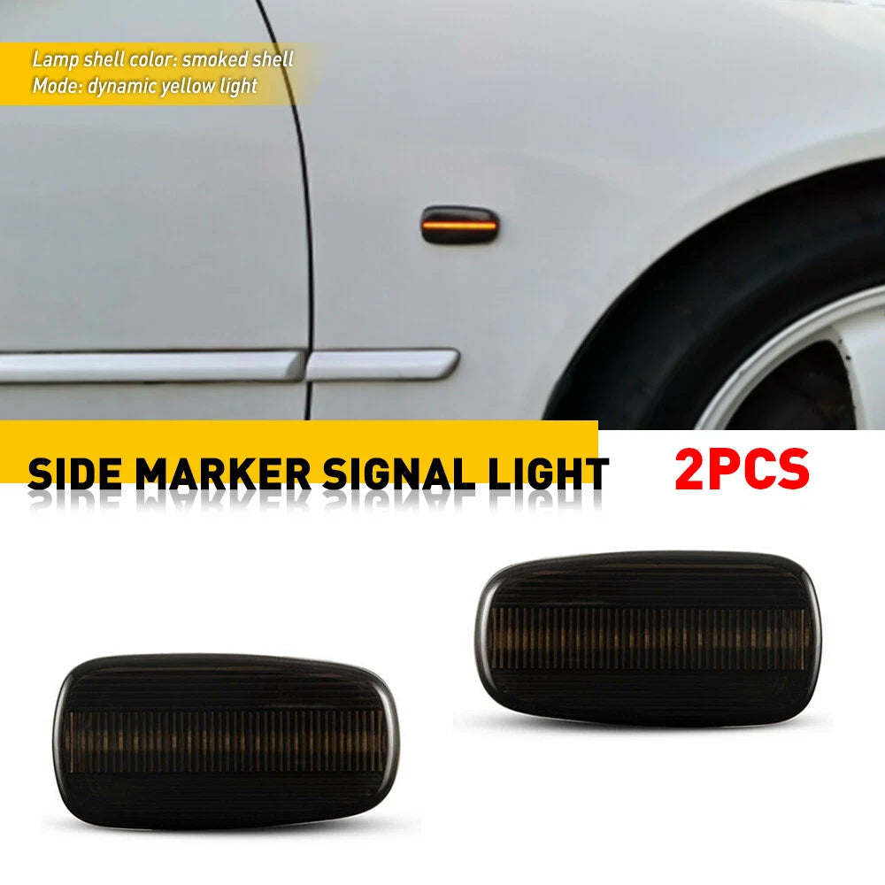 For 2004-06 Scion xB Smoke 2pc Lens Dynamic LED Marker Side Blinker Light Lamp 6B93BC-57