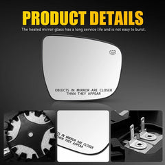 Passenger Side Power Heated Mirror Glass For 15-22 Nissan Murano NI1325120 EOA 6B93BC-57