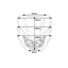Dirt Bike Headlight For Kawasaki KLX110 KLX125L KLX140 KLX250 KLX250R KLX300