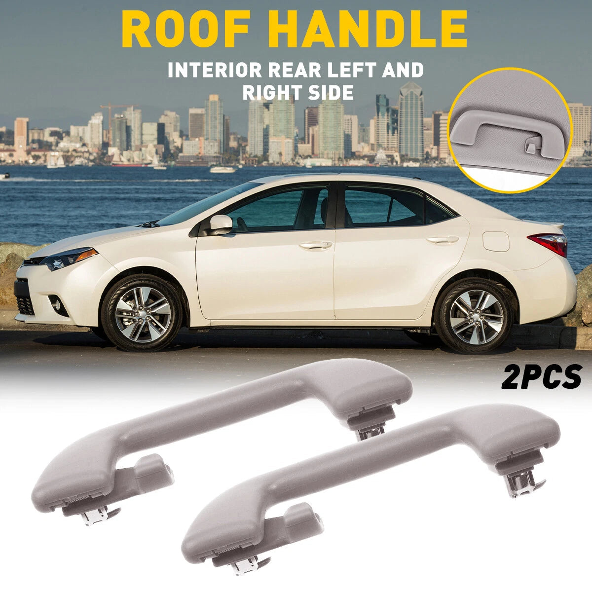 Front Rear Handle Inner Roof Ceiling Pull Grab For Toyota Yaris Corolla Rav4 USA 6B93BC-57