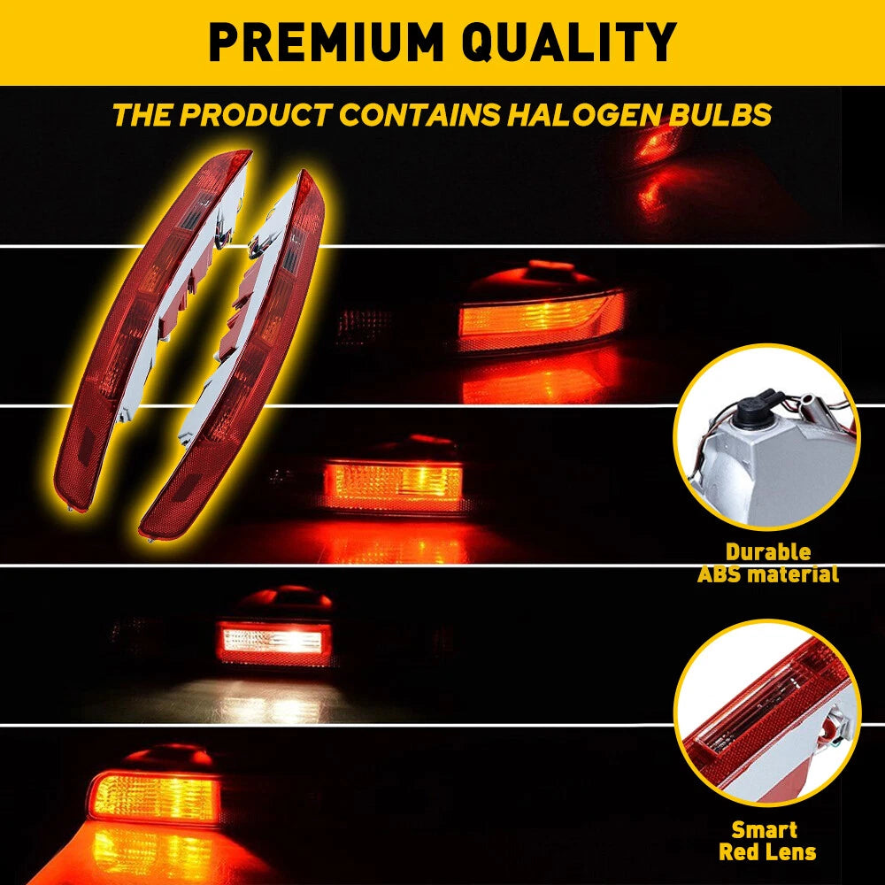 For Audi Q5 2009-2016 Rear Bumper Tail Light Reflector Brake Stop Lamp Red EOA 6B93BC-57