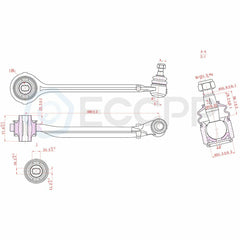 4Pcs Suspension Kit Front Lower Control Arms For 2005 2006-2010 Chrysler 300 RWD 6B93BC-57