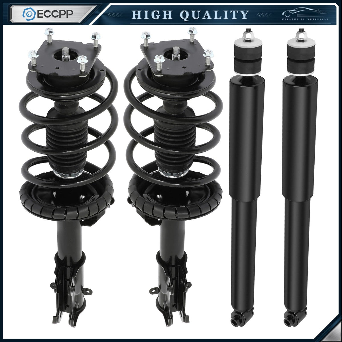 For 2011-2014 Ford Mustang Quick Replacement Strut Shock Coil Spring Mount Kits 6B93BC-57
