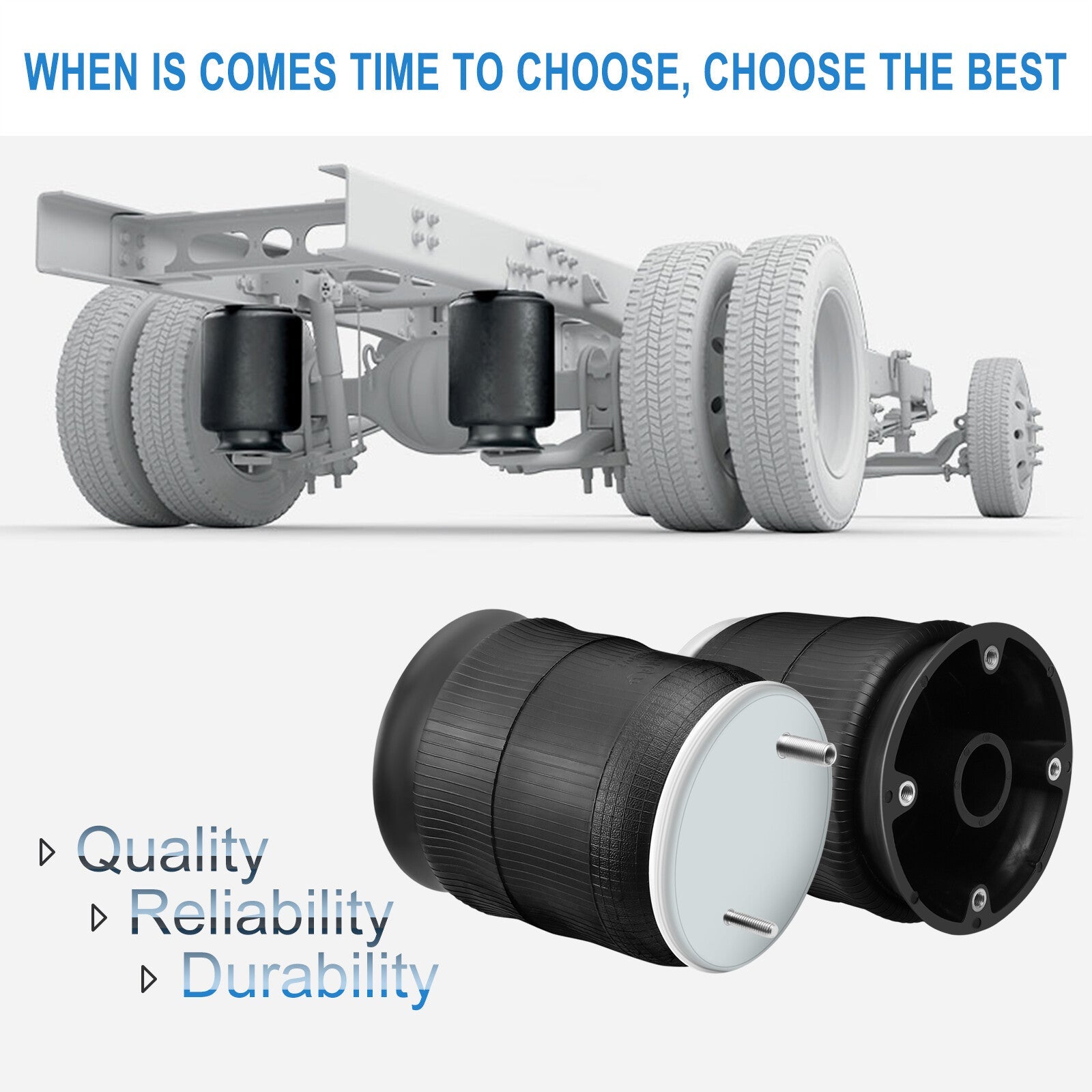 Pair Air Suspension Air Bags W01-358-9082 For Hendrickson Goodyear 1R12-092 6B93BC-57