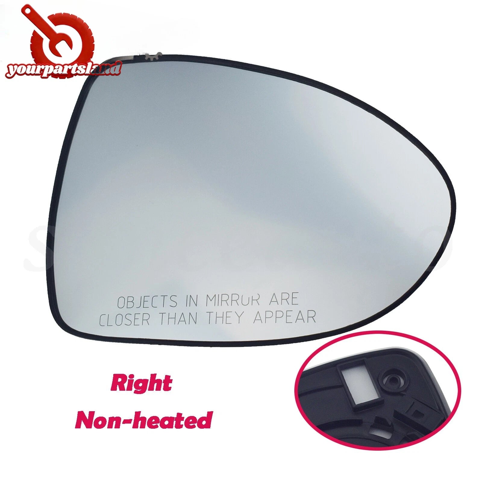 Mirror Glass Driver Right Non-Heated 876211W050for Kia Rio EX LX SX 2012-2017 6B93BC-57