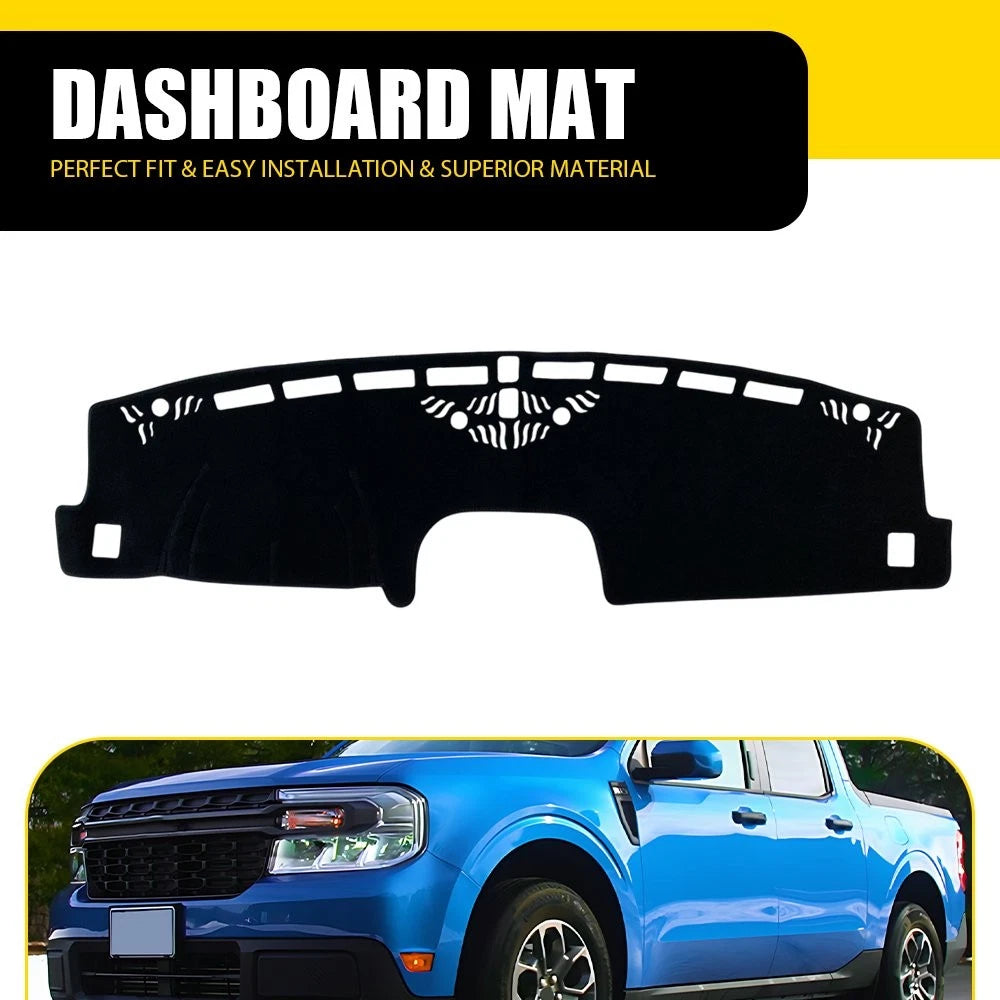 For 2022 2023 2024 2025 Ford Maverick Dash Cover Mat Dashboard Pad Black Car EOA 6B93BC-57