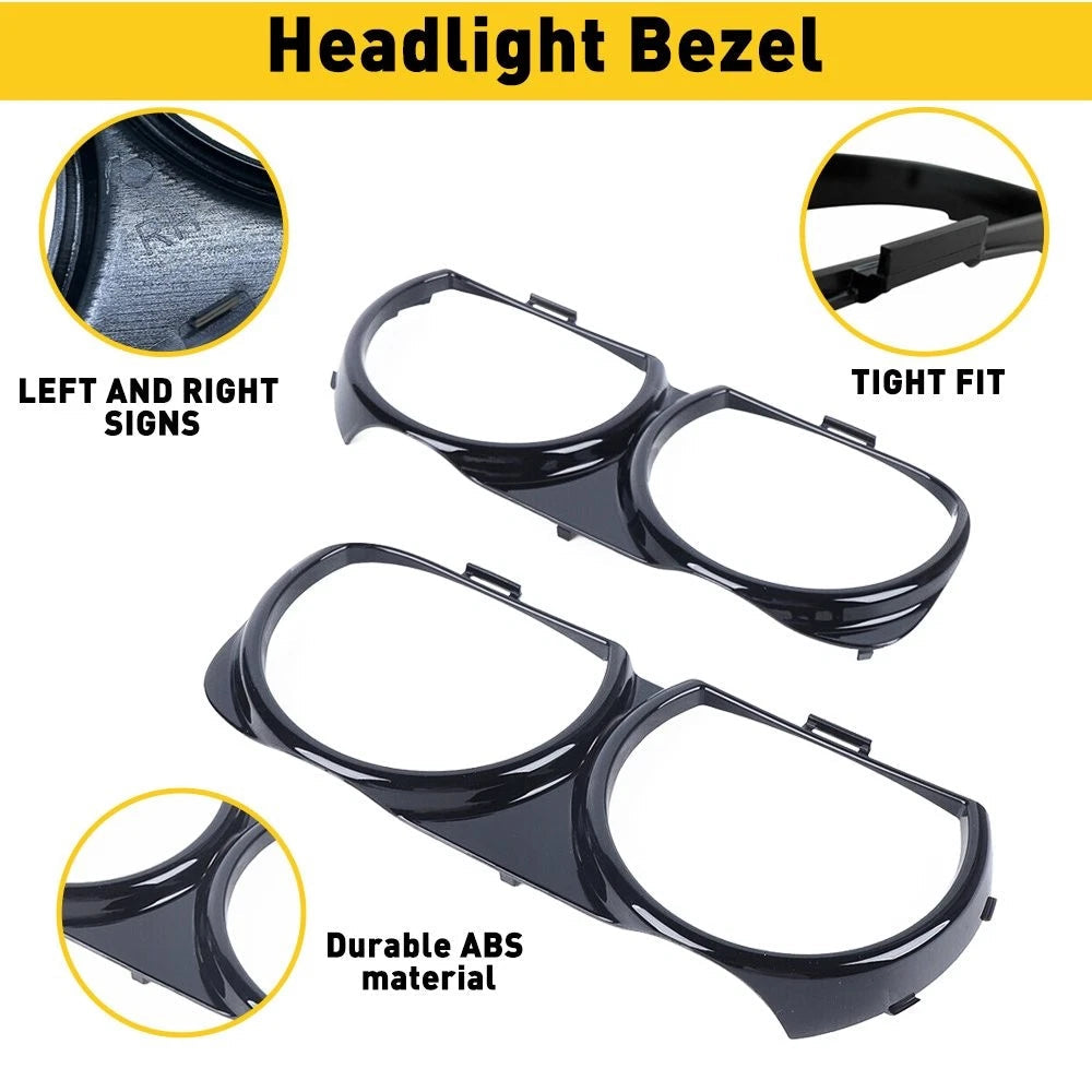 Front Headlight Lamp Bezel Trim Left & Right for 2015-20 Dodge Challenger US EOA 6B93BC-57