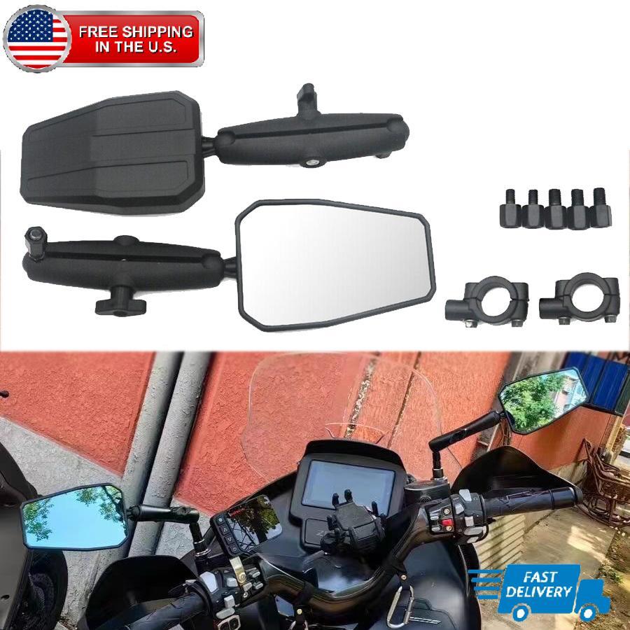 Foldable Adventure Motorcycle Rearview Side Mirrors For Suzuki Kawasaki Honda US