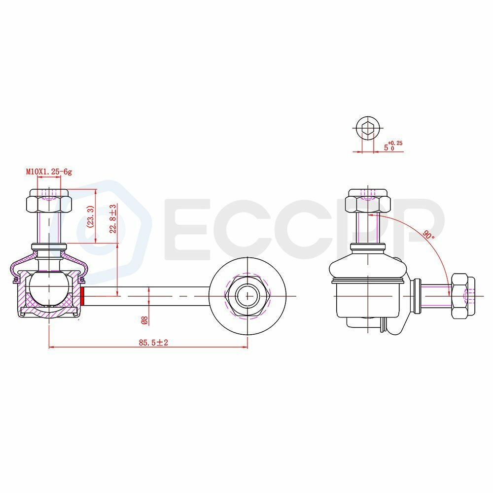 4x Front Rear Stabilzier Sway Bar Links Suspenion For 2007-2015 2016 Honda CR-V 6B93BC-57
