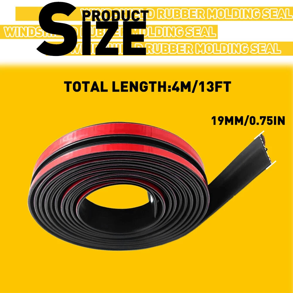 4M 13FT Rubber Seal Strip Weather Trim Car Front Rear Windshield Sunroof Edge US 6B93BC-57