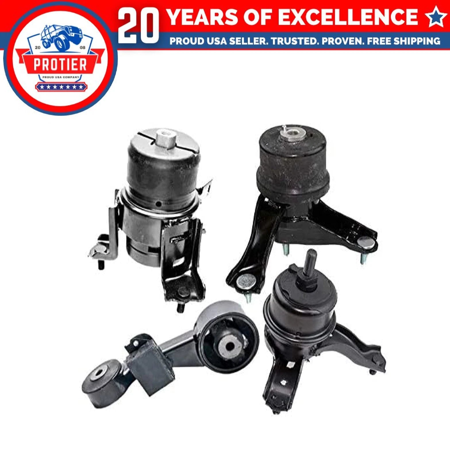 Fits 2010-2011 Toyota Camry 2.5L Motor & Trans Mount Set 4PCS : A62009, A4295, 6B93BC-57