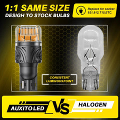 AUXITO LED Backup Reverse Light Bulb 921 912 T15 Super Bright Amber Error Free A AUXITO