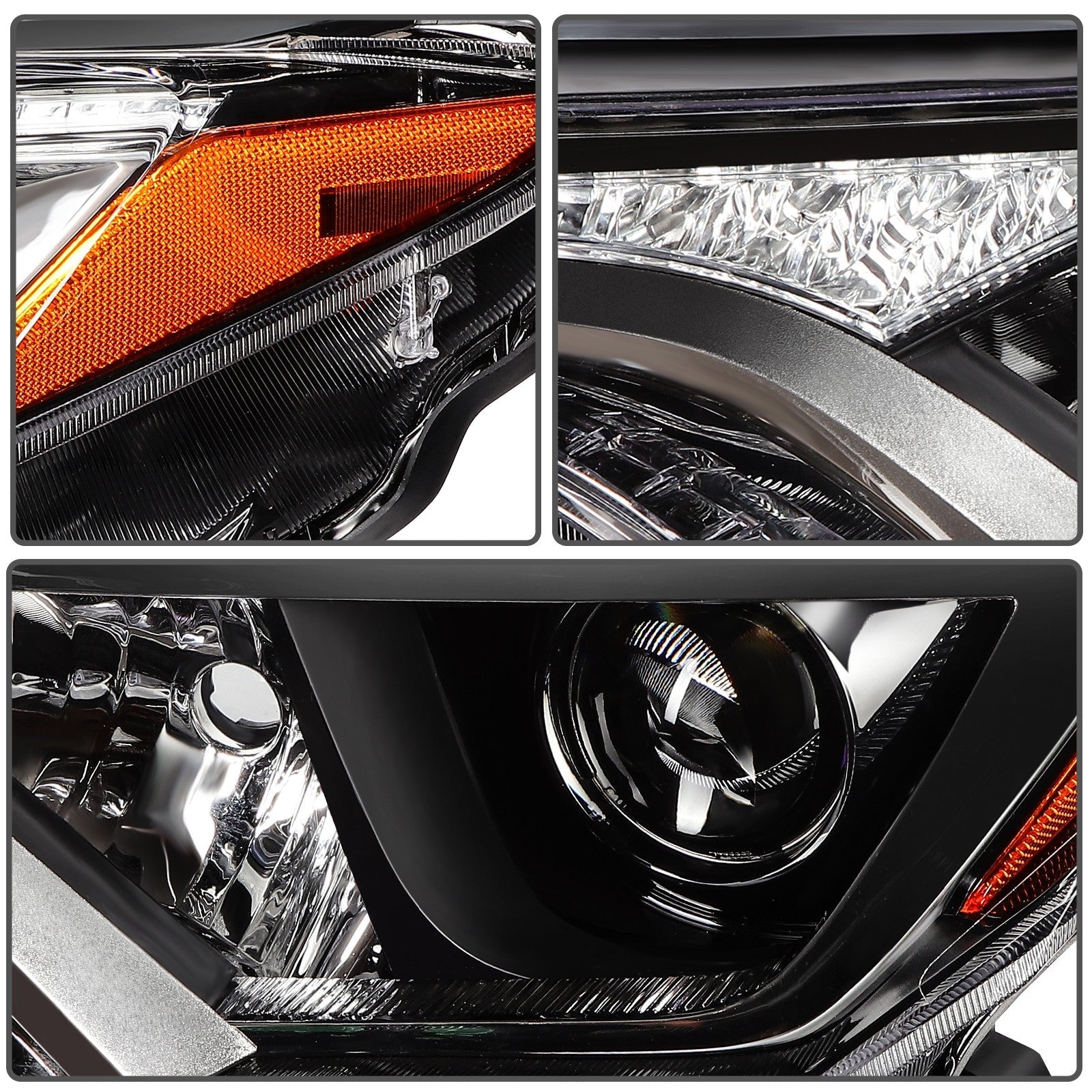 ECCPP Headlight Assembly For Toyota RAV4 2.5L 2016-2018 Driver Left Side Black ECCPP