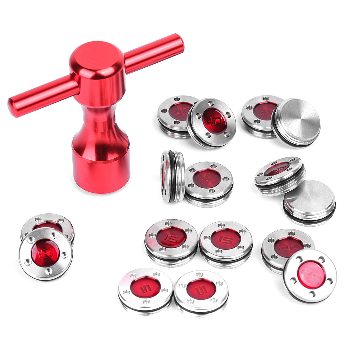 2pcs. 5g-45g Custom Weights+Red Wrench Compatible with Scotty Cameron Putters