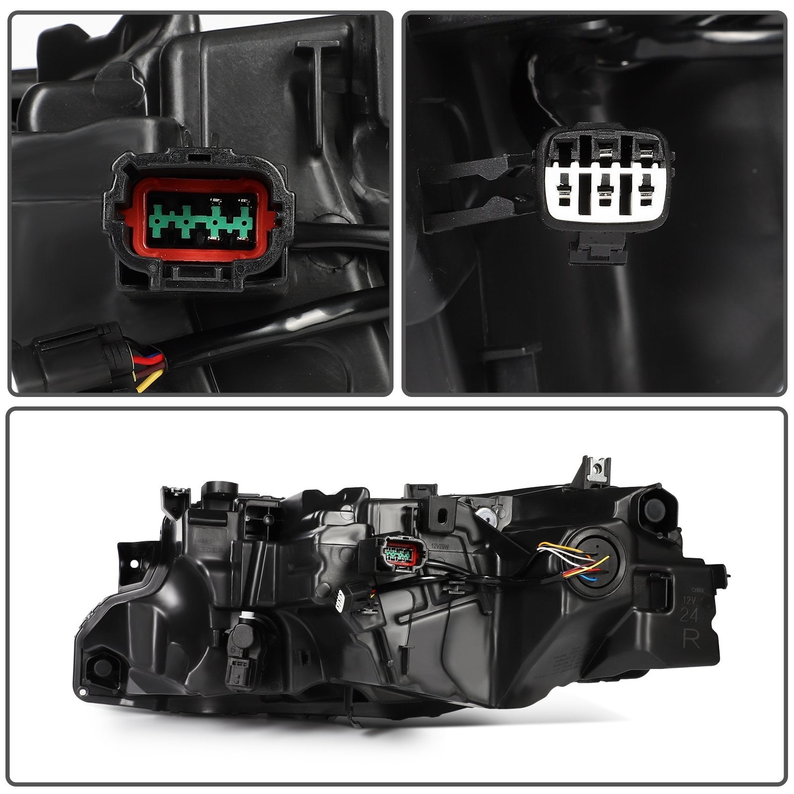 Right Side LED Headlight For 2021-2023 Nissan For Rogue S 1.5L 2.5L Black 6B93BC-57