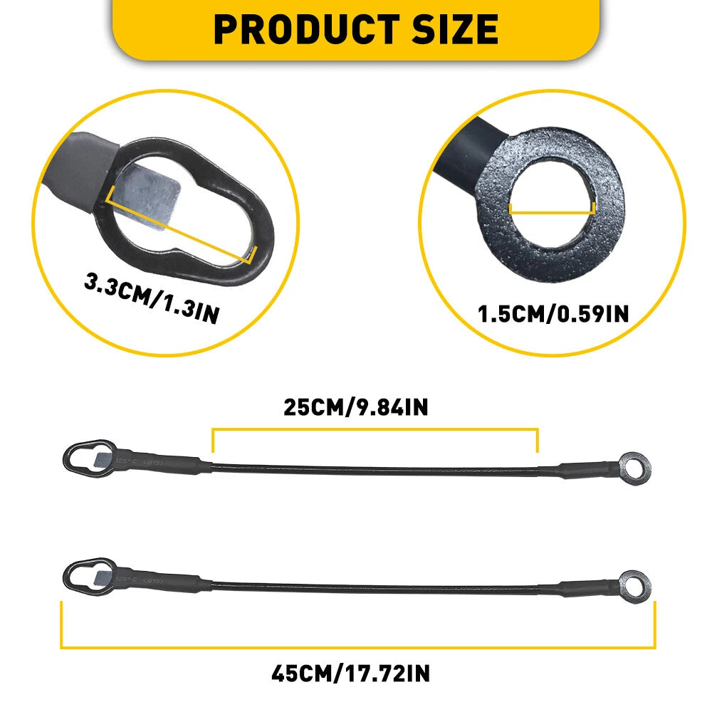 Pair Set of 2 Tailgate Tail Gate Cables for 87-11 Dodge Dakota Pickup Truck EOA 6B93BC-57