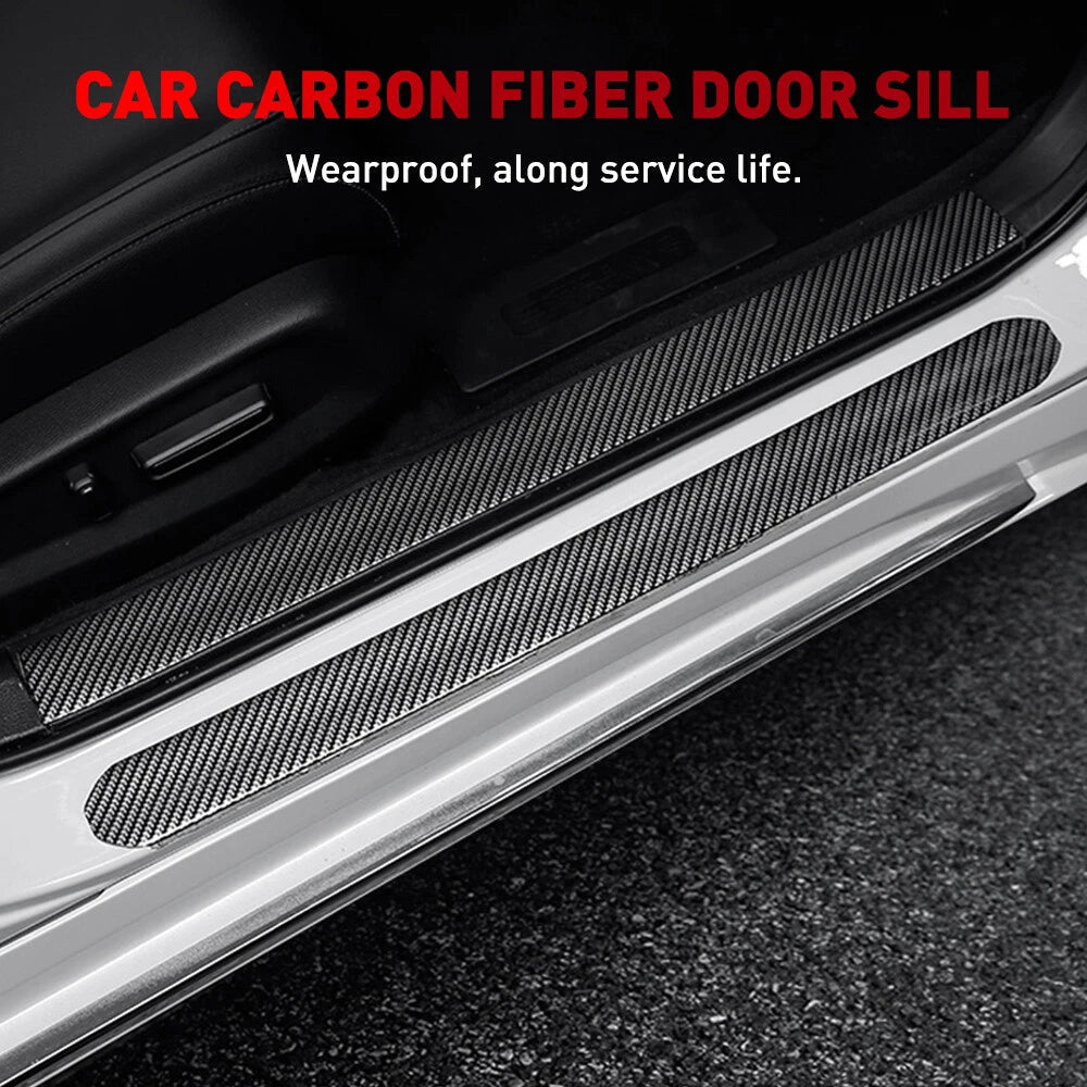 Accessories Door Fiber Car Carbon Sill Plate Scuff Cover Anti Scratch Sticker 2M 6B93BC-57