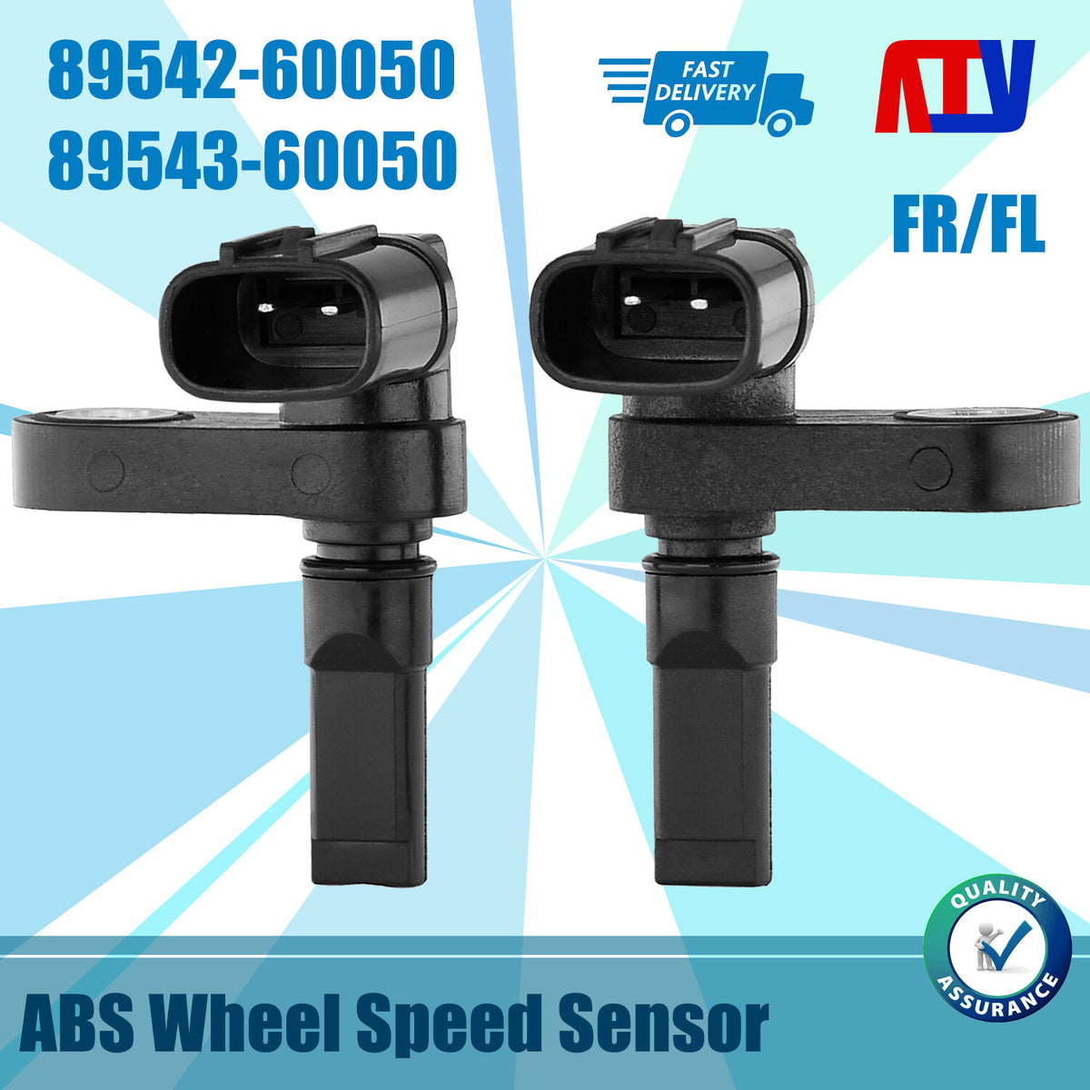 For Toyota 4Runner Tacoma 2PCS  Front Rear Right&Left ABS Wheel Speed Sensor