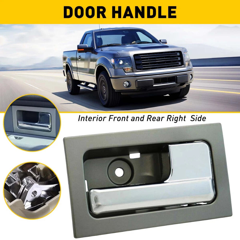 Inside Door Interior Handle Right Passenger Side Platinum Chrome for Ford F150 6B93BC-57