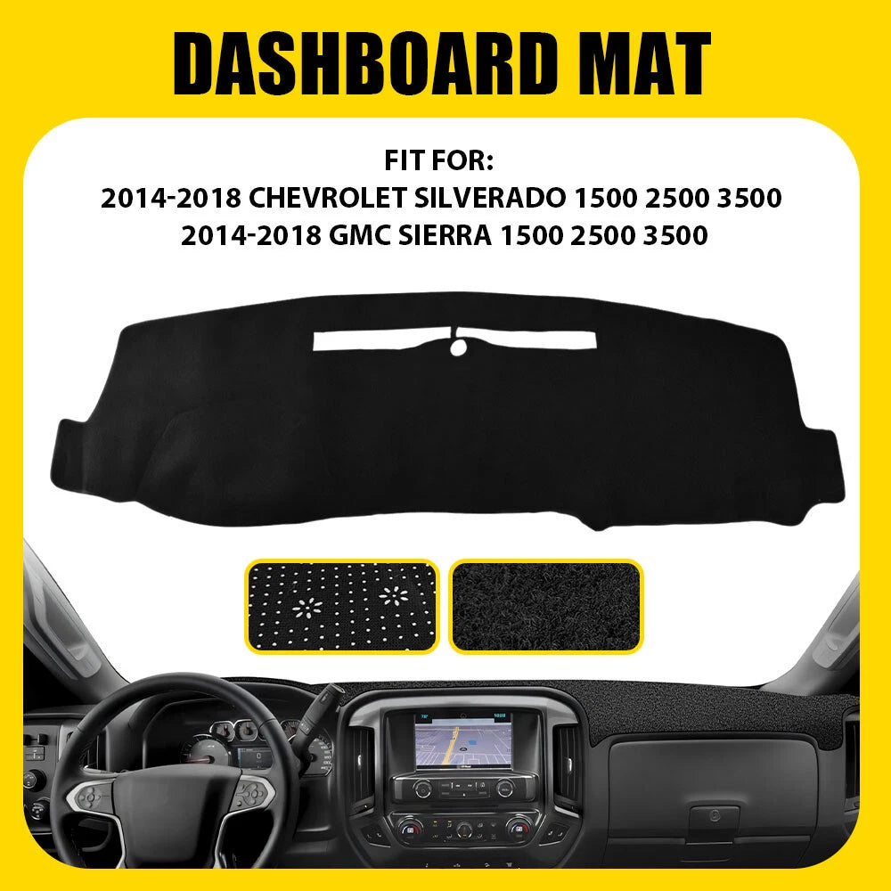 Dash Cover For 2014-2018 Chevy Chevrolet Silverado/GMC Sierra 1500 2500 3500 EOA 6B93BC-57