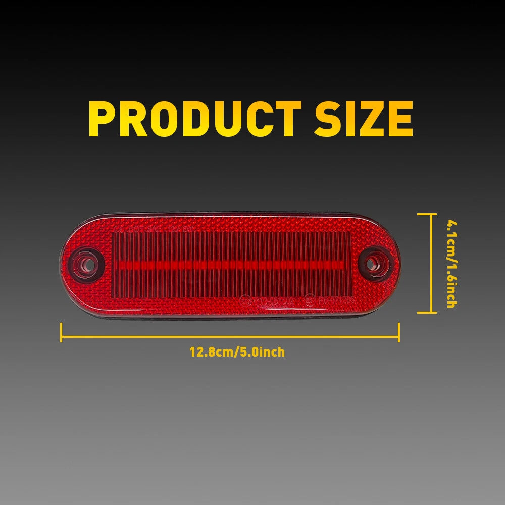 For 1996-00 Toyota RAV4 Red Rear Bumper LED Side Marker Lights Left Right 2x EOA 6B93BC-57