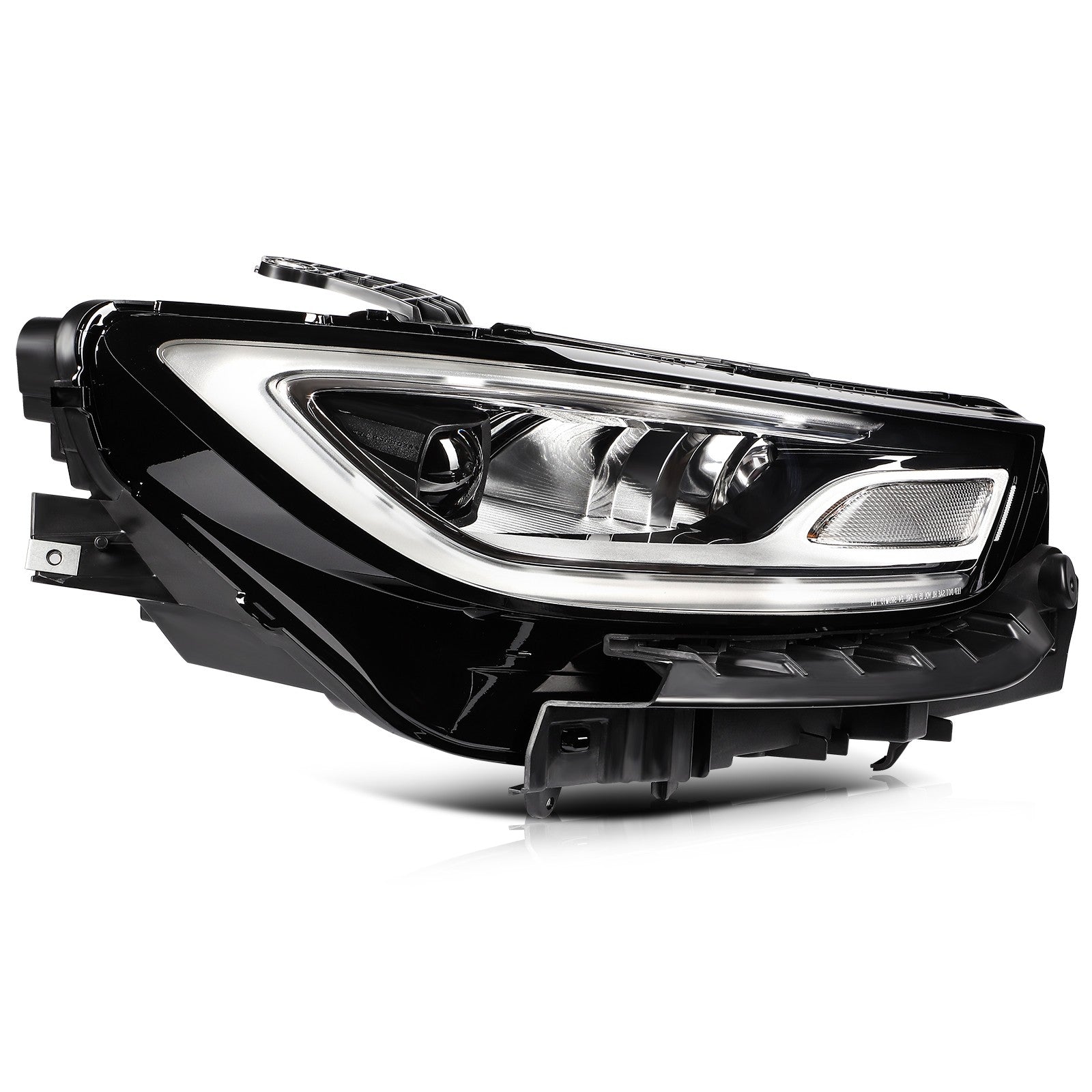 ECCPP LED Headlights Assembly For Chrysler Pacifica 3.6L 2021-2024 Pair Black 6B93BC-57