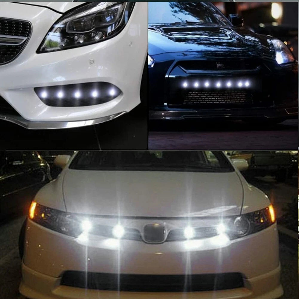 10X White LED Rock Round Button Light For Truck Eagle Eye Side Marker Light Lamp 6B93BC-57