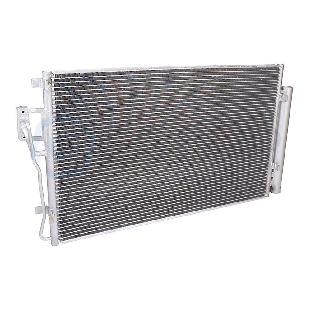 AC Condenser & AC Compressor Cooling Kit For 11-12 Hyundai Santa Fe Kia Sorento 6B93BC-57