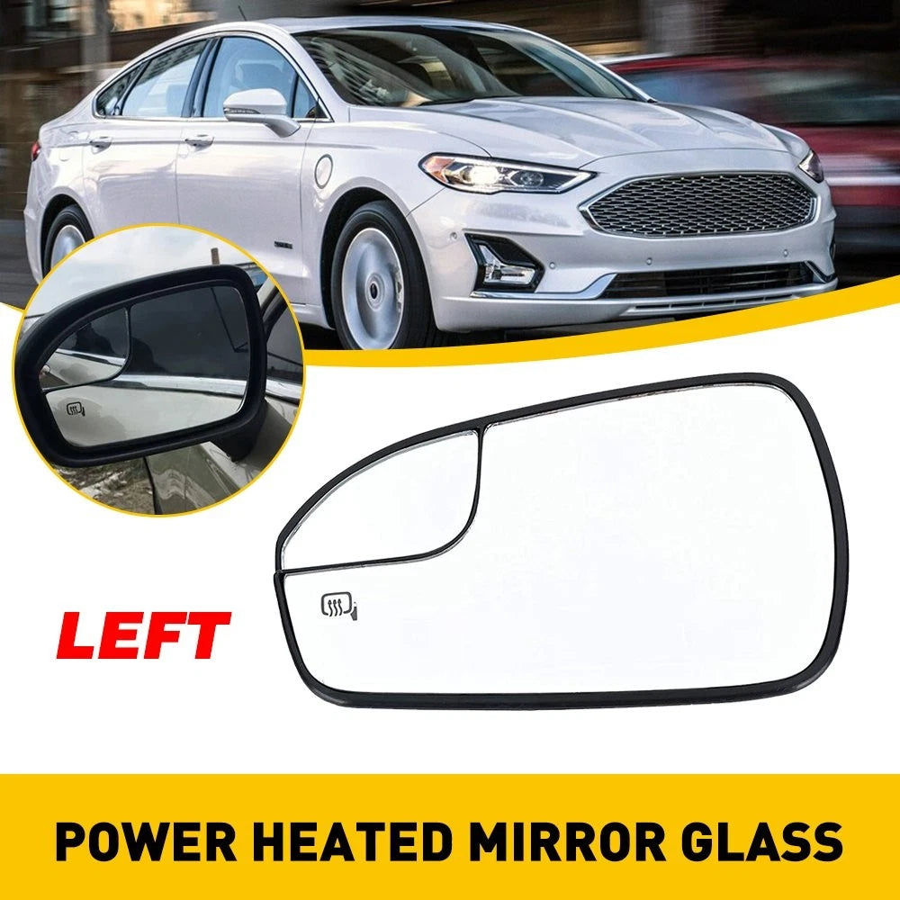 For 2013-2020 Ford Fusion DRIVER Side LH View Mirror Glass Power Heated Left EOA 6B93BC-57