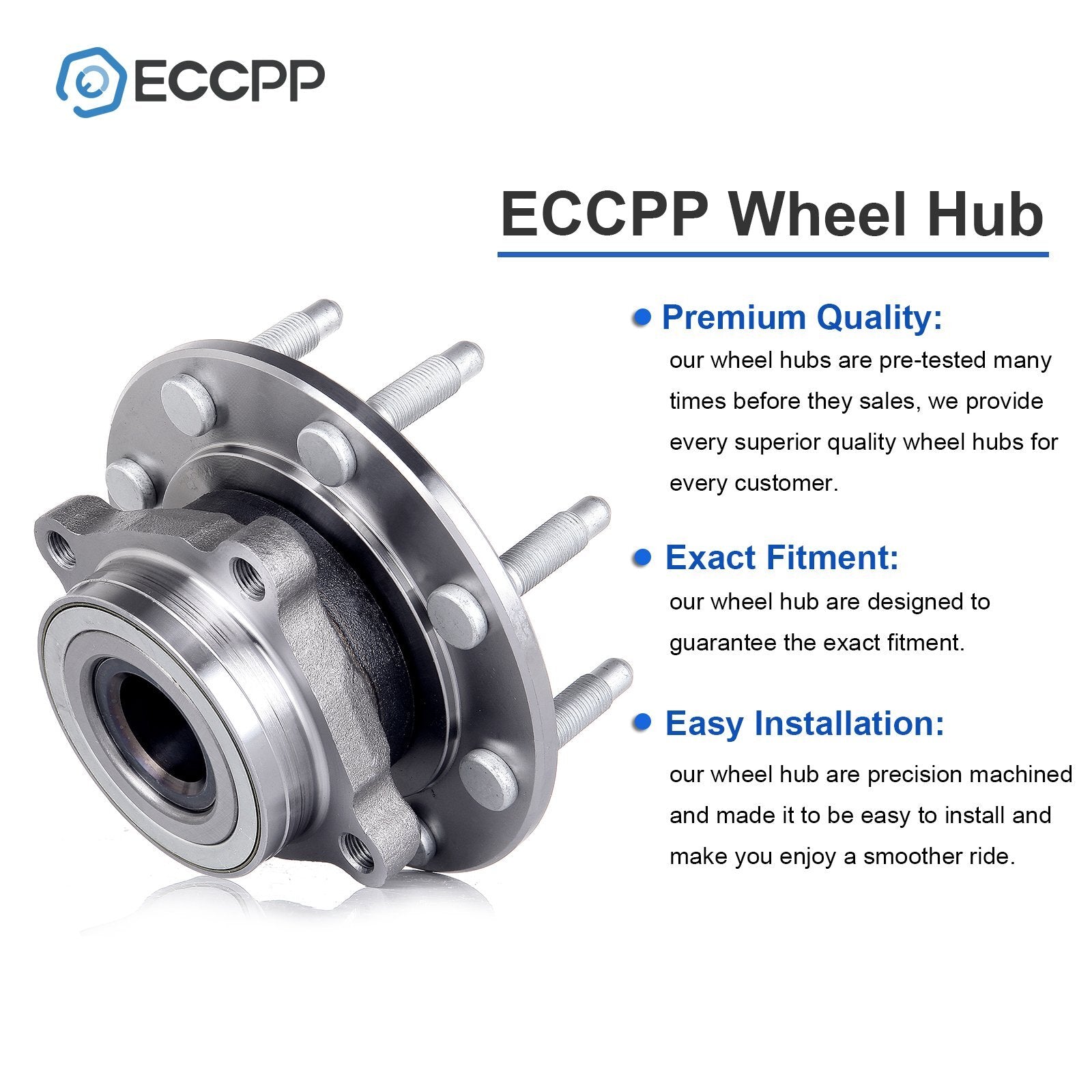 2 Front Wheel Hub Bearings Assembly For 2001-2006 Chevrolet Silverado 2500HD 4WD 6B93BC-57