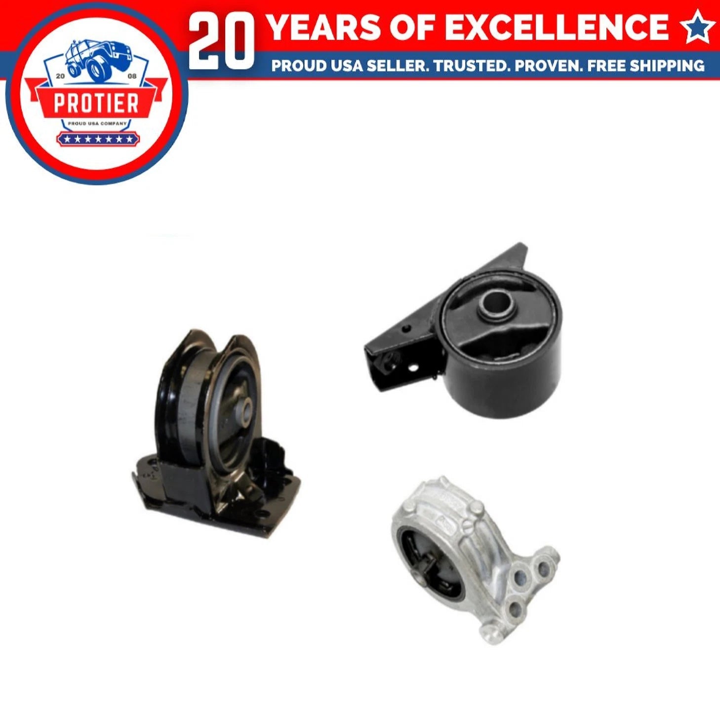 Motor Mount 3PCS Set Compatible for 95-99 Chrysler Sebring/ Dodge Avenger 2.0L 6B93BC-57