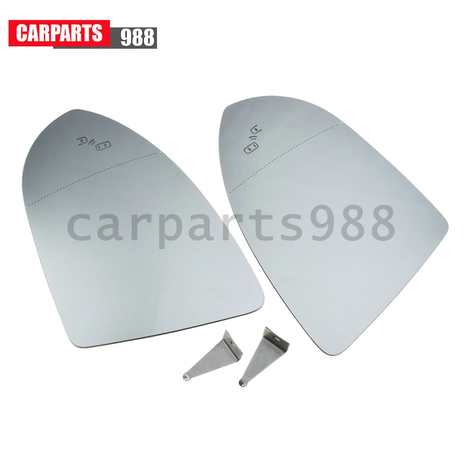 2Pcs LH RH Wing Door Mirror Glass Heated w/ Blind Spot For VW Golf GTI E-Golf 6B93BC-57