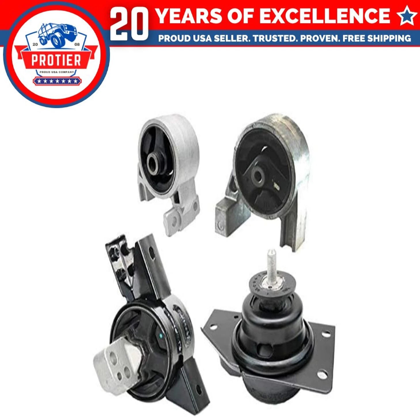 Motor & Trans Mount 4PCS Set for 06 - 11 Hyundai Accent / Kia Rio / Rio5 1.6L 6B93BC-57