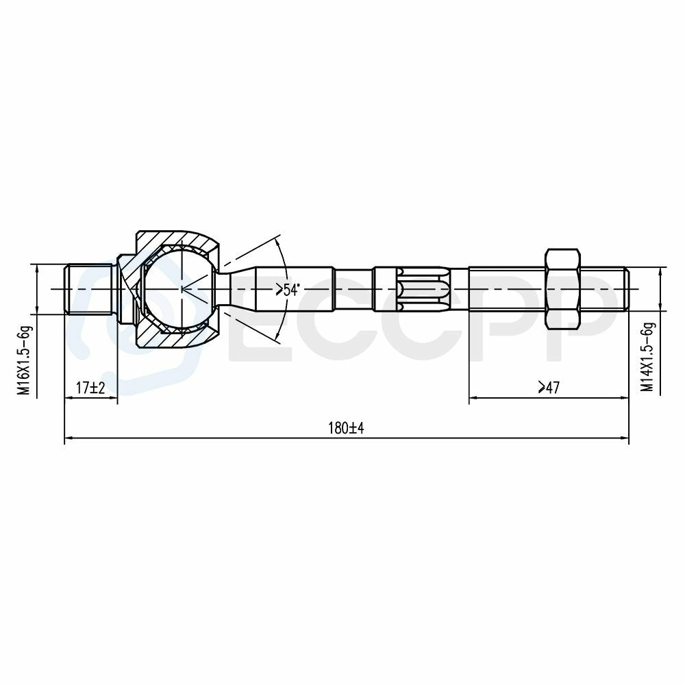 ECCPP 8pc Complete Front Tie Rod End Suspension Kit for 2007-12 Hyundai Elantra 6B93BC-57